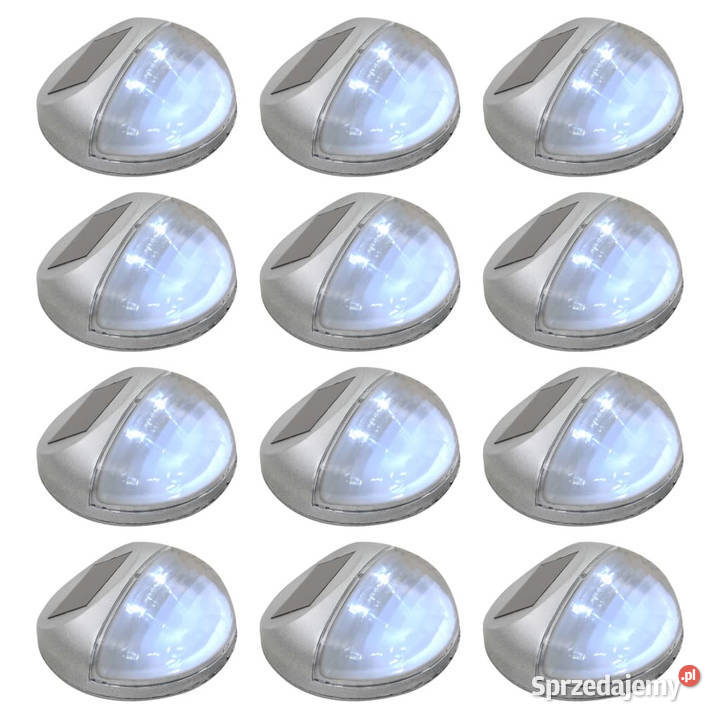Ścienne lampy solarne LED na zewnątrz 12 okrągłe