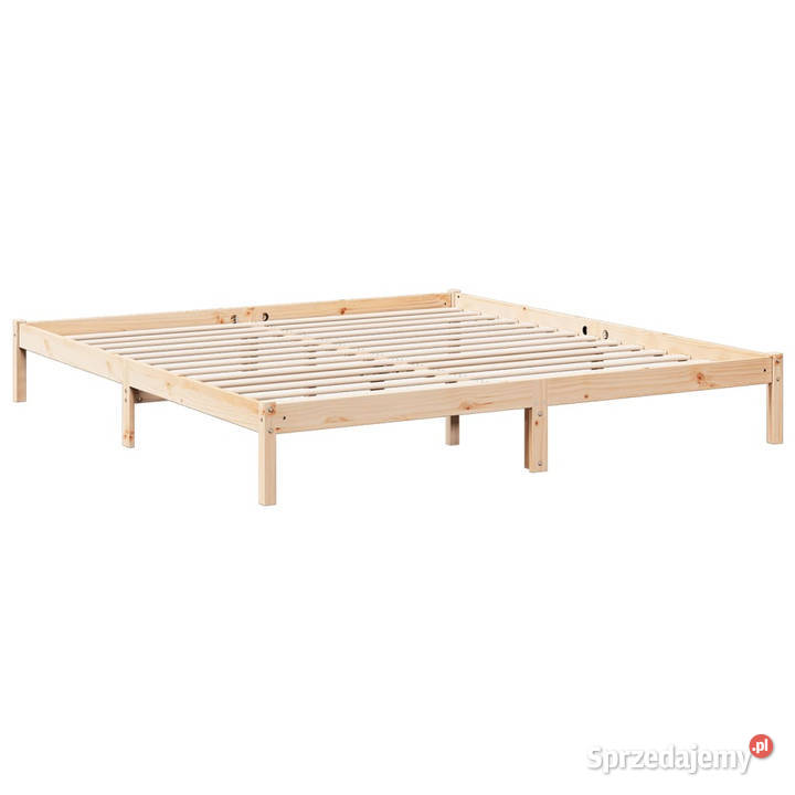 Dłuższe łóżko bez materaca lite drewno sosnowe 185cm
