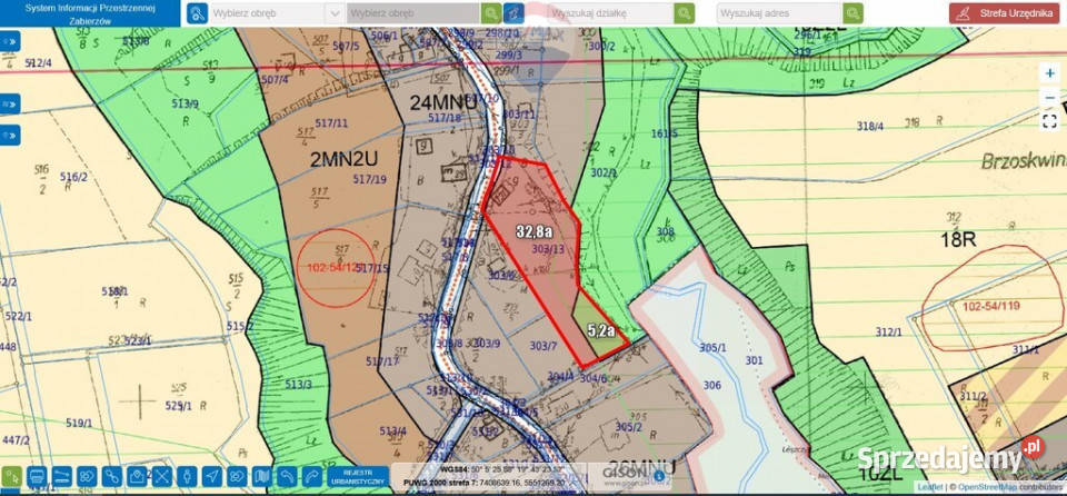 Działka budowlana Dolina Brzoskwinki asfalt małopolskie