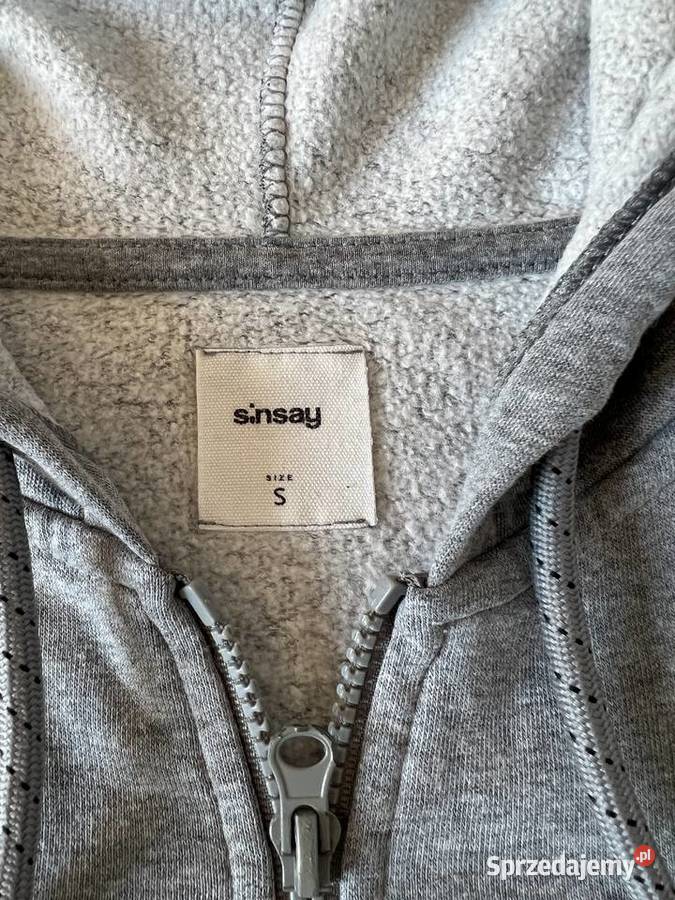 Sweter bluza z kapturem rozsuwana szara sinsay Swetry i golfy Jasło sprzedam