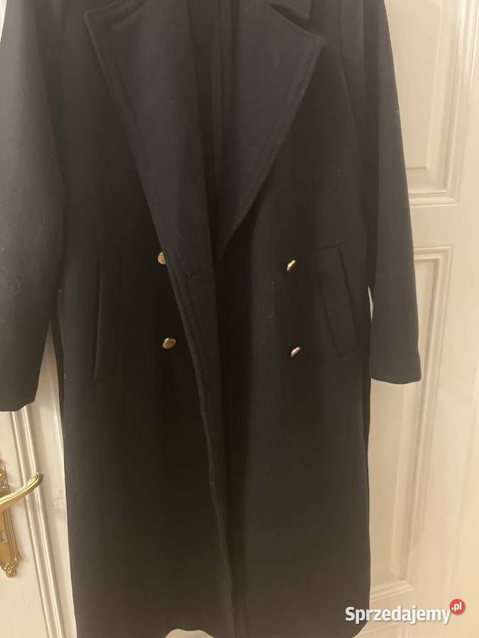 Ponadczasowy klasyczny płaszcz czarny Rozmiar 38(M) Gąski sprzedam
