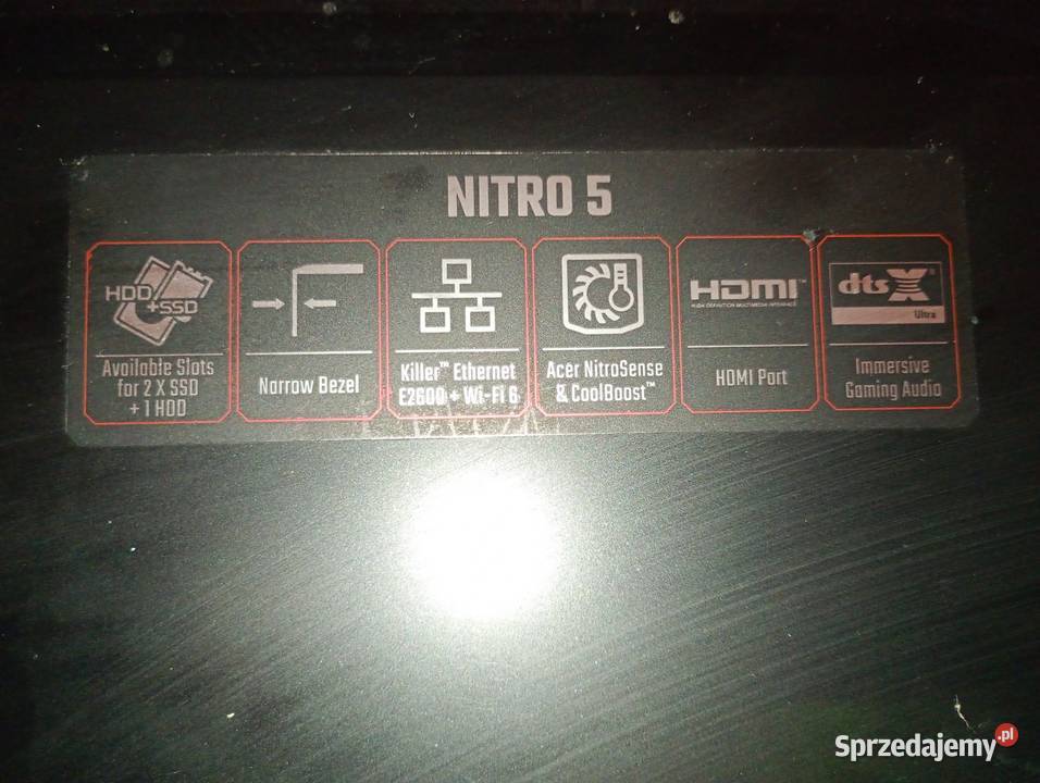 Laptop Acer Nitro 5 AN51752 i510300H RTX 3050 Taktowanie 4500 podkarpackie Gwoździec