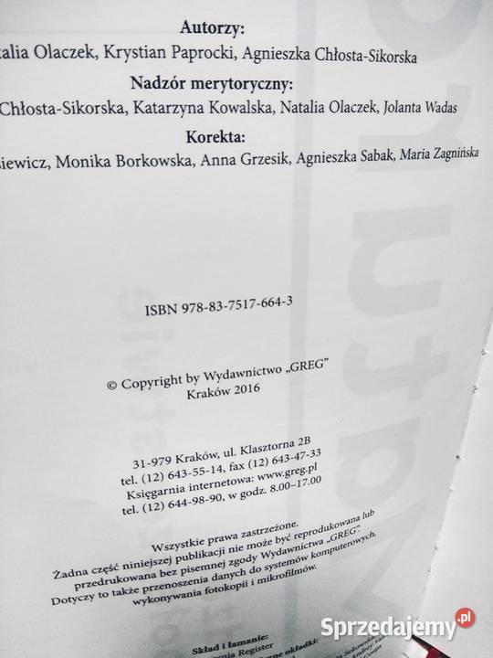 Matura Greg wiedza o społeczeństwie Antykwariat mazowieckie Warszawa