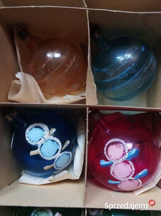 szklane stare bombki vintage PRL Częstochowa