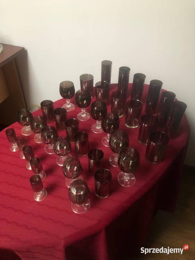 Comtesse KHS Krosno szkło dymione srebrzone lata Kraków sprzedam