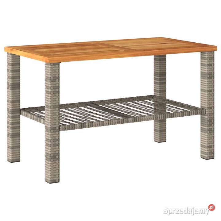 Stolik ogrodowy szary 70x38x42 polirattan i Warszawa