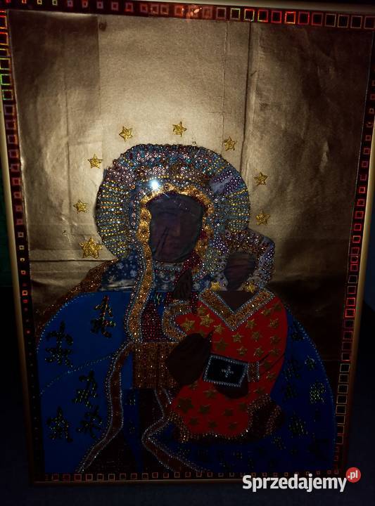 Rękodzieło Obraz Matki Bożej z Dzieciątkiem