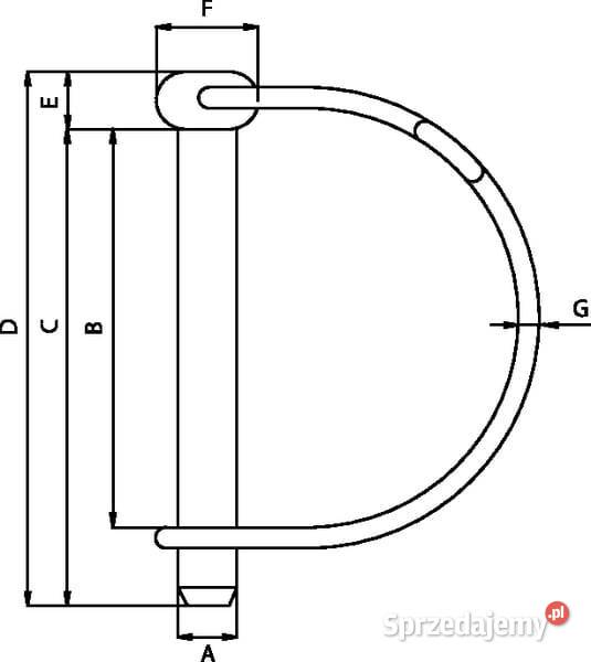 Zawleczka rurkowa 8x45 mm LP845GP małopolskie Kamionna
