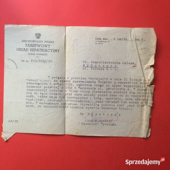 1691 Pismo Pouczenie O ewakuacji Osób Szczecin sprzedam