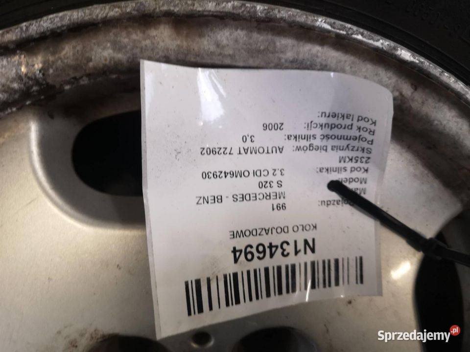 KOŁO DOJAZDOWE MERCEDES BENZ S 320