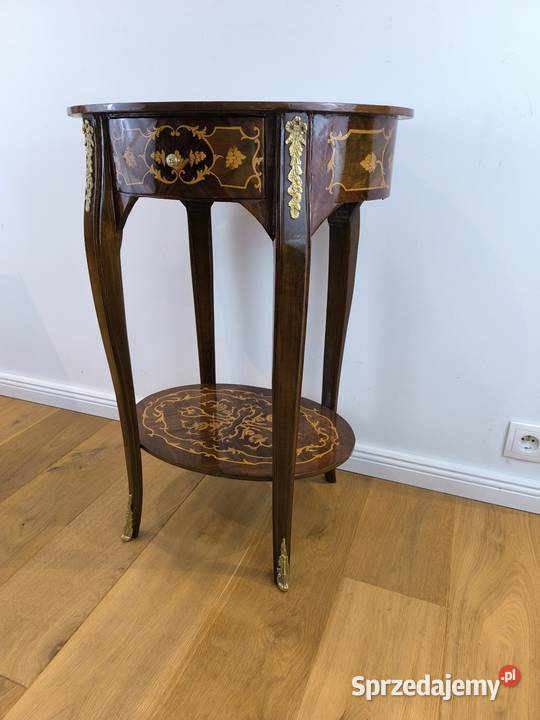 Piękna unikalna konsolka stolik intasjowana Antyki, Sztuka, Kolekcje Łódź sprzedam