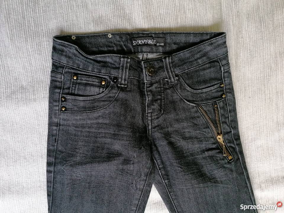 SHANYBLE JEANSSPODNIE JEANSOWE RURKI R26 niebieski Łódź sprzedam