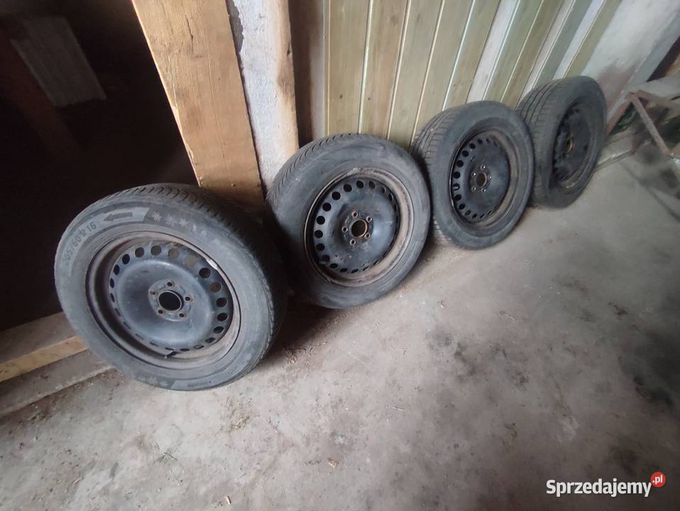 Felgi stalowe 5x108 opony zimowe 20555 R 16 podlaskie Brańsk sprzedam