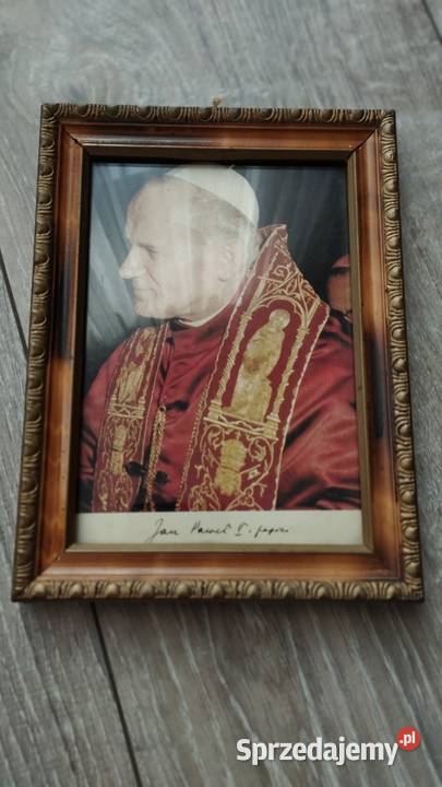 obraz Jan Paweł II stary antyk obrazek Poznań sprzedam