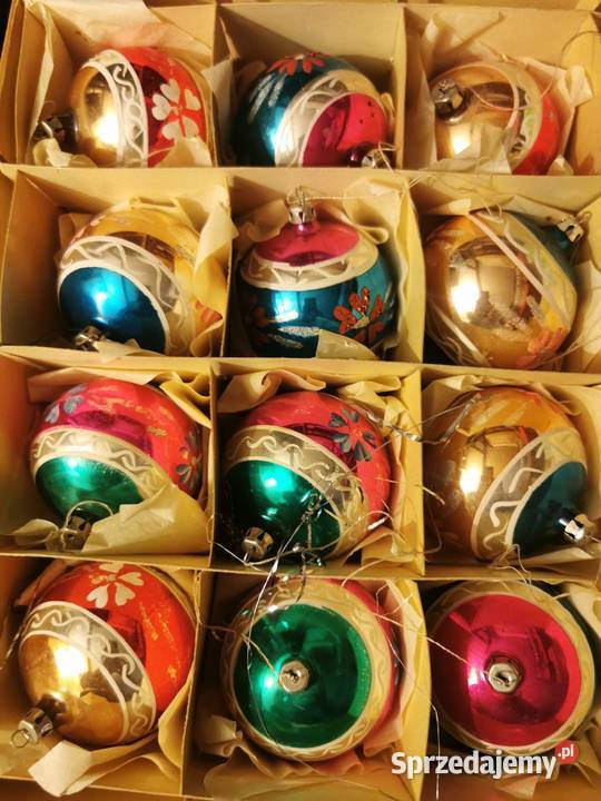 Bombki PRL 12 sztuk Lębork