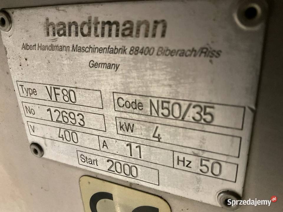 Handtmann VF80 Nadziewarka próżniowaMaszyna do Krotoszyn