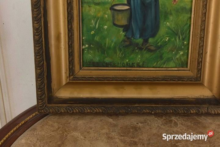 Józef Chełmoński Pejzaż Polskiej Wsi Kobieta z małopolskie Kraków