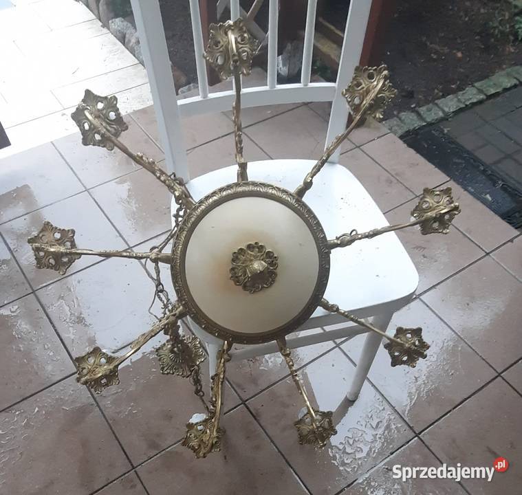 Żyrandol mosiężny 9 ramienny sprzedam