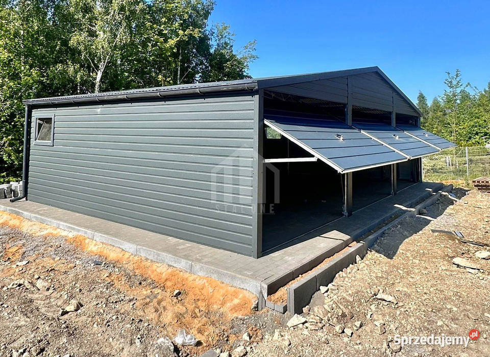 Garaż blaszany 9x5m 3x brama uchylna 2x okno pomorskie Gdańsk sprzedam