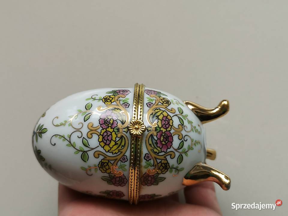 Jajko szkatułka porcelana vintage Toruń