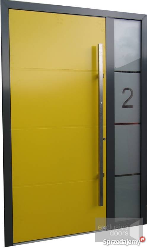 Drzwi aluminiowe wejściowe z boczną dostawką Piwniczna-Zdrój