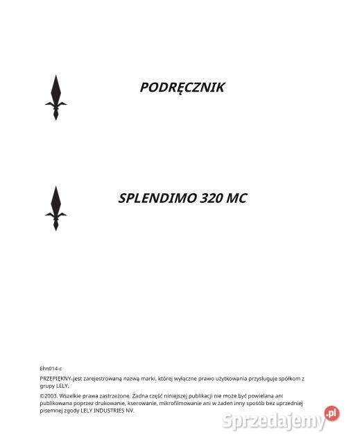Lely Splendimo 320 instrukcja obsługi katalog motoryzacja, transport Kielce