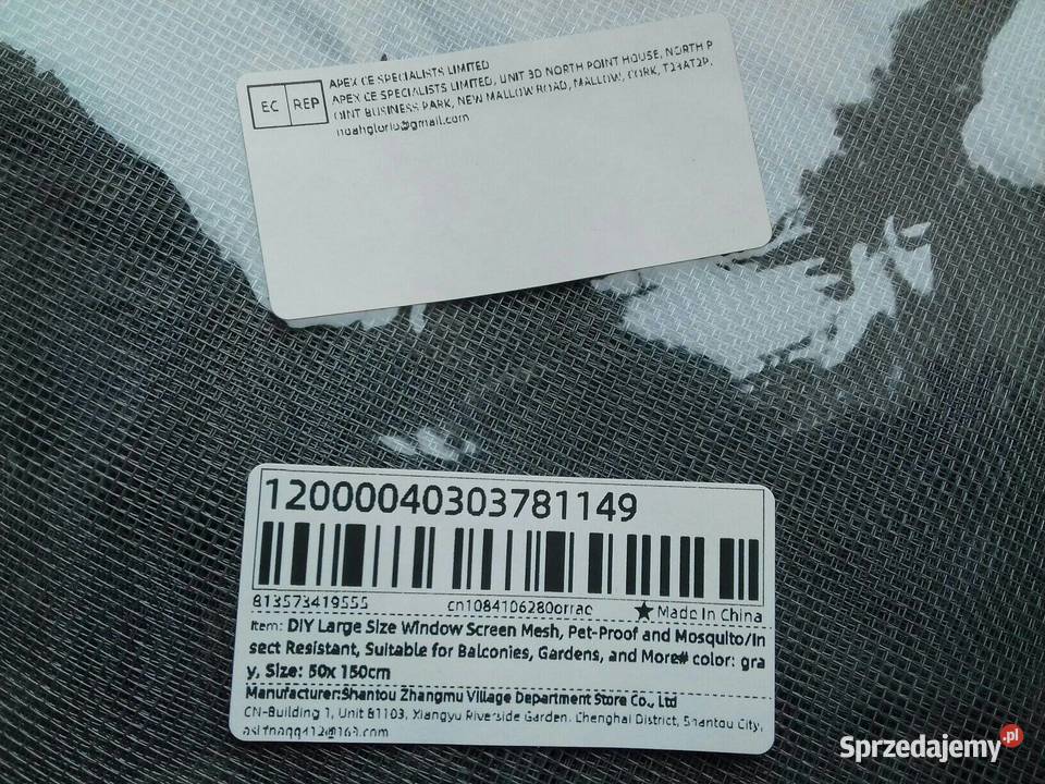Siatka okienna przeciw komarom przeciwkurzowa szary Moskitiery Bydgoszcz