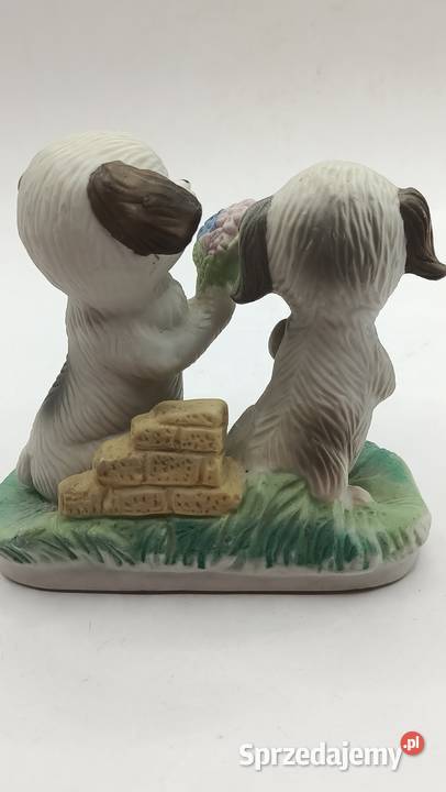 Figurka dwa bawiące się pieski Zamość