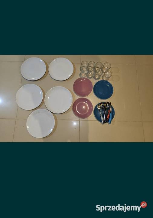 IKEA szklankiTalerze deserowe sztućce Pułtusk