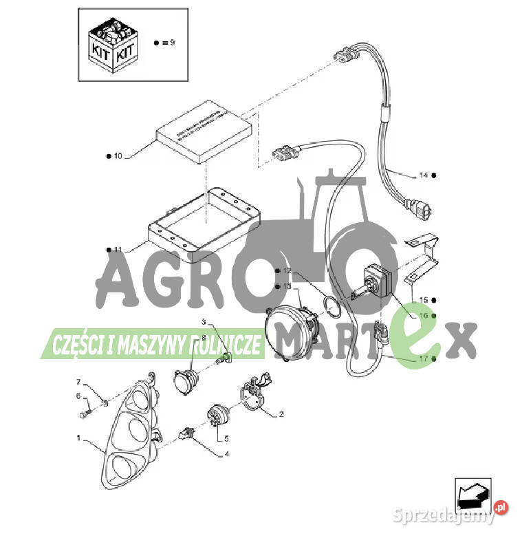 84404385 87363736 LAMPA ROBOCZA CNH dolnośląskie Wichrów