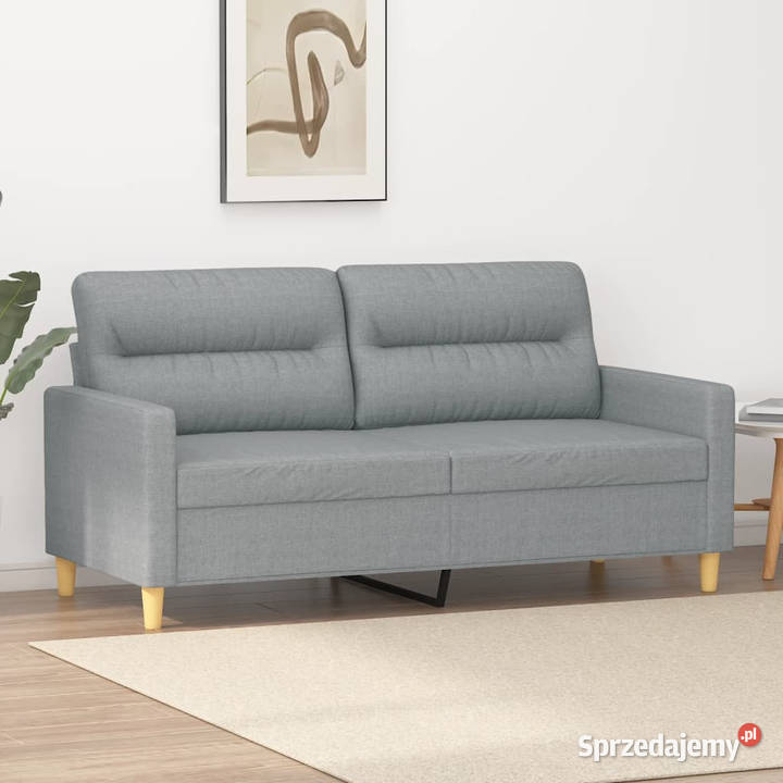Sofa 2osobowa jasnoszara 140 tapicerowana Warszawa