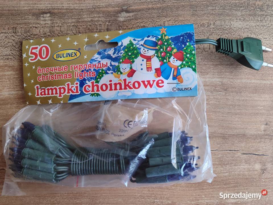 Lampki choinkowe 100 niebieskie dekoracje Boże Narodzenie śląskie