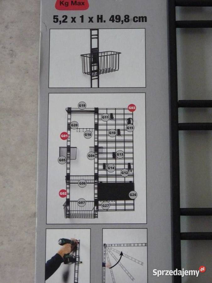 wieszak WALLTECH szyna złącze G02 system mazowieckie Marki
