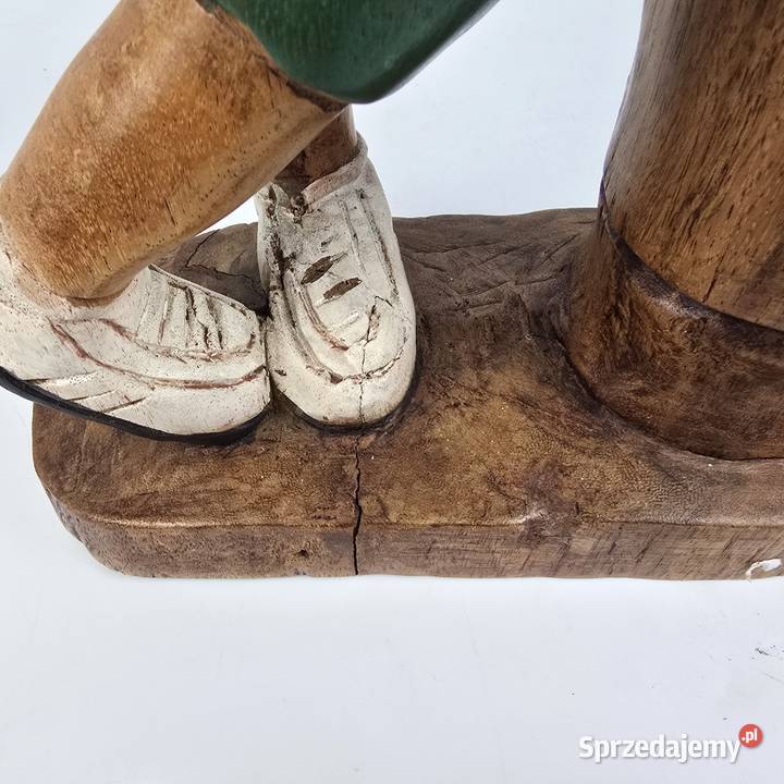 Vintage golfista rzeźba wykonana ręcznie z Bronisze
