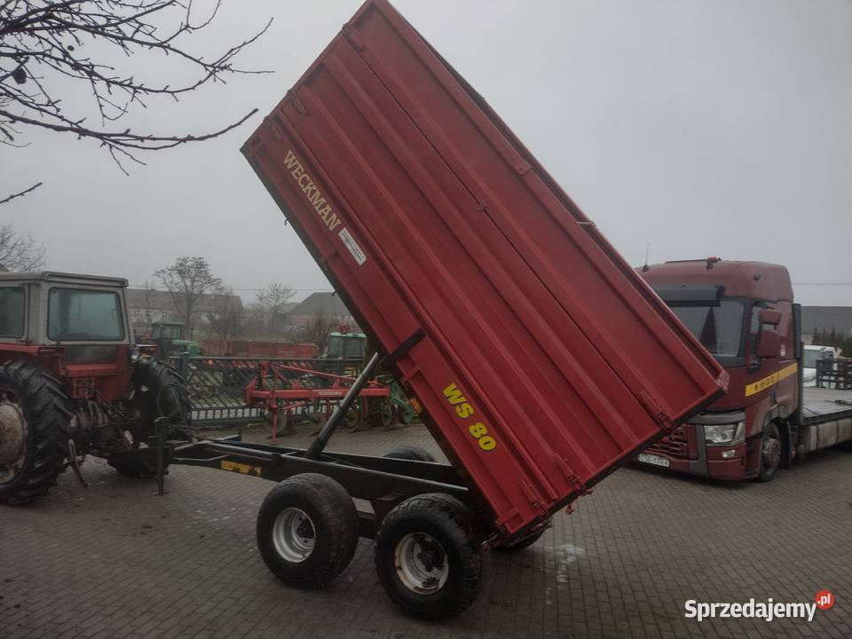 Przyczepa rolnicza tandem 8 ton wywrotka na tył Sośno sprzedam