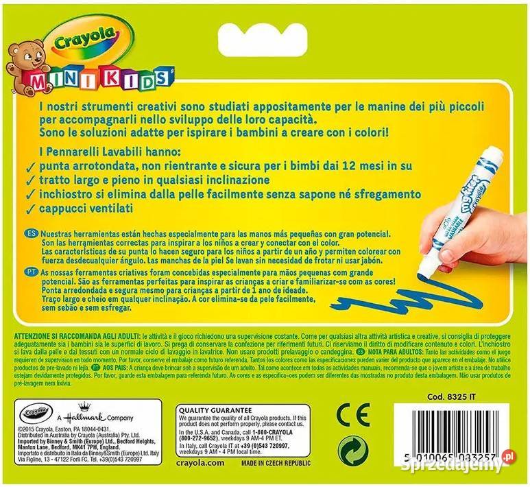 Crayola Zmywalne Pisaki Najmłodszych 12 Mogilany