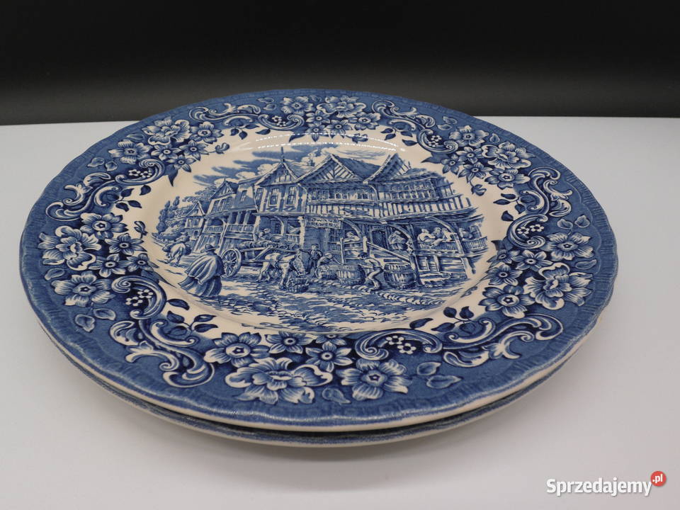 Angielskie dwa talerze Royal Tudor Ware 17th Raszków