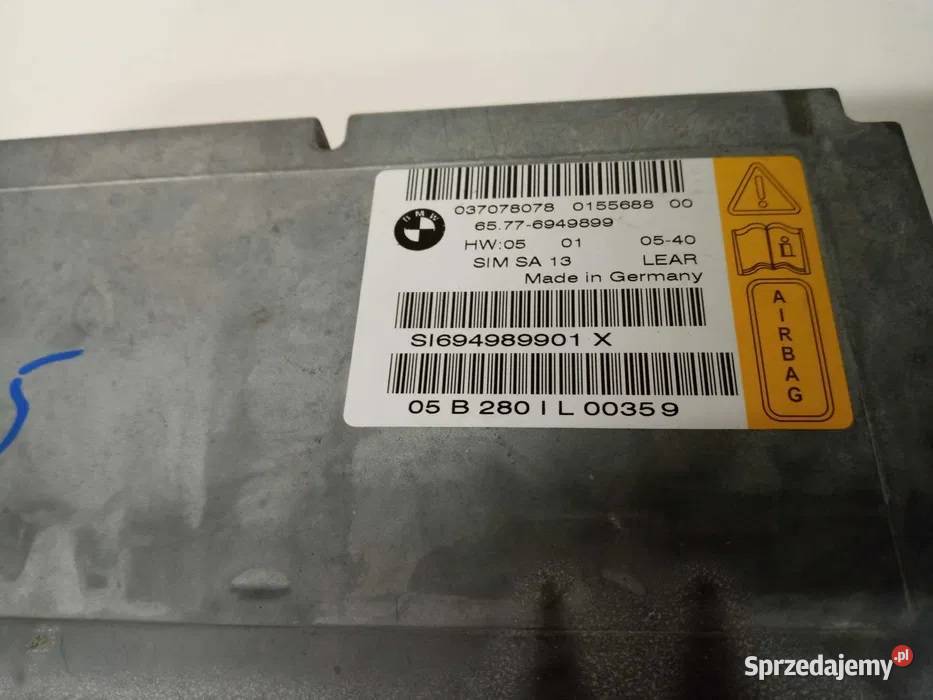 BMW E65 Moduł sensor airbag 6949899 CZĘSCI BMW Części samochodowe kujawsko-pomorskie Bydgoszcz