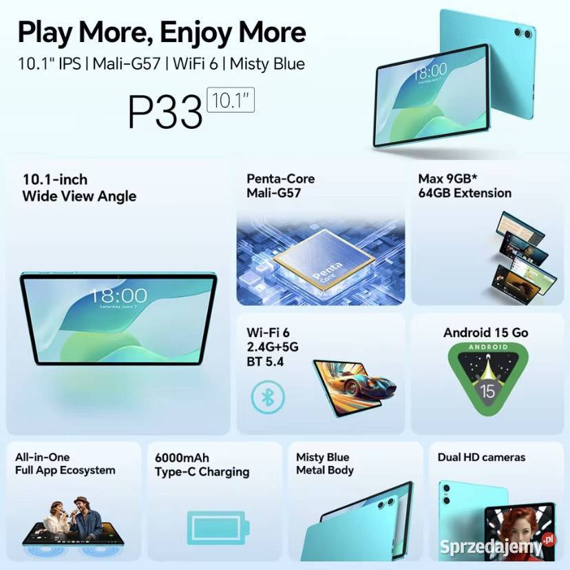 Tablet 10 Teclast P33 Android 15 małopolskie