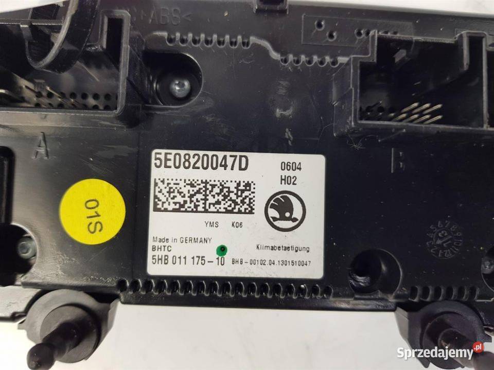 PANEL KLIMATYZACJI SKODA OCTAVIA III 5E0820047D kujawsko-pomorskie Lipno