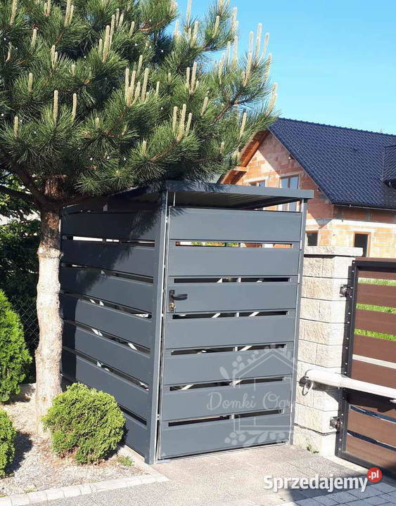 Wiata śmietnikowa spad tył 1x15m antracyt Legnica