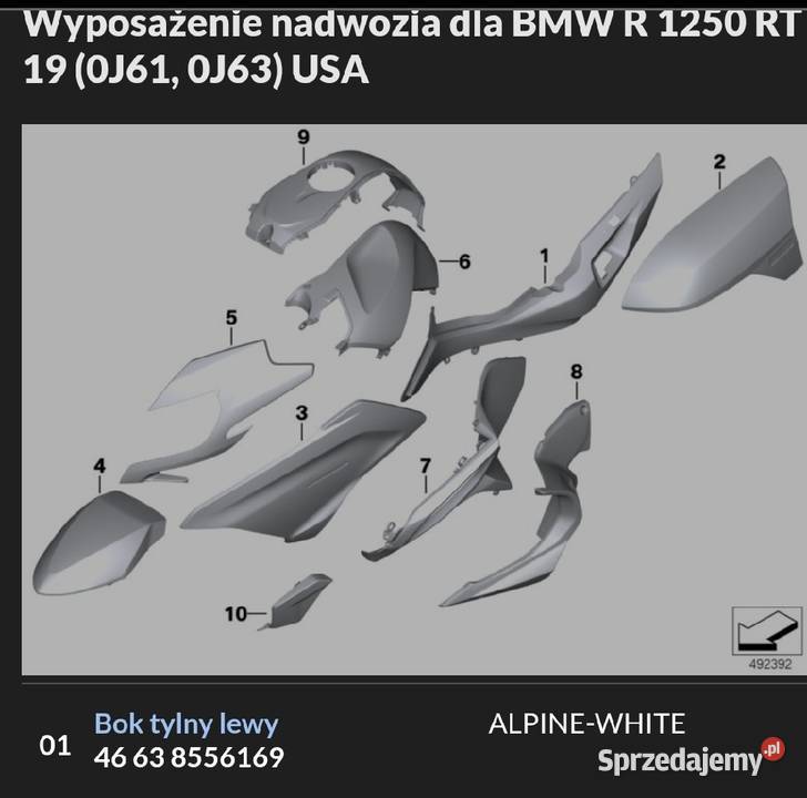 BMW R 1200 RT K52 ABS 1416 Bok tylny lewy wielkopolskie