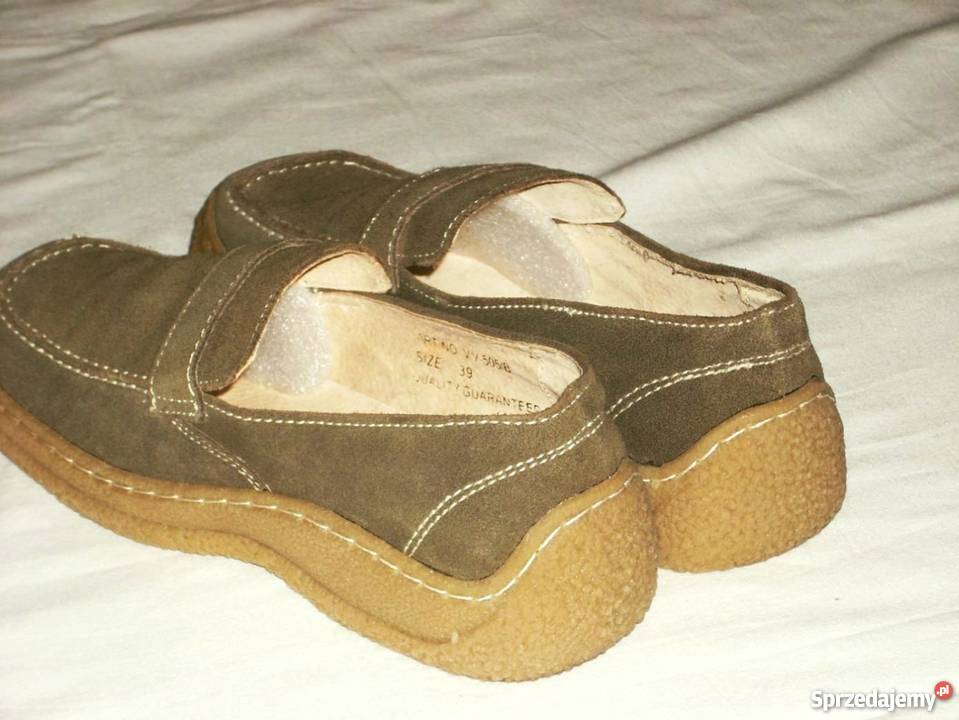 Skórzane półbuty gruba podeszwa NOWE 39 395 małopolskie Nowy Sącz sprzedam