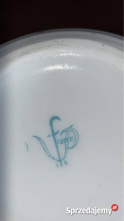Mlecznik FVP Limoges France Przepiękny kształt Porcelana i szkło