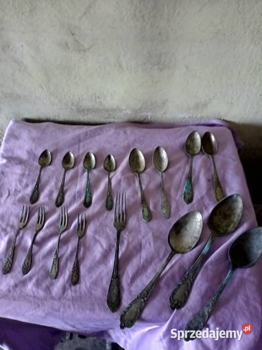 Zabytkowe przedwojenne sztućce platerowe Otwock