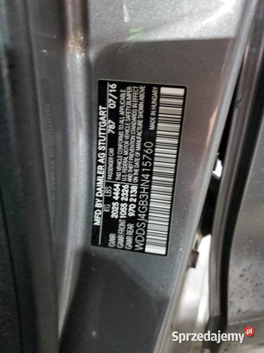 2016 MERCEDESBENZ CLA 250 4MATIC Częstochowa sprzedam