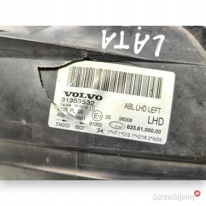 LAMPA LEWA Volvo V70 III XC70 II XENON lewy