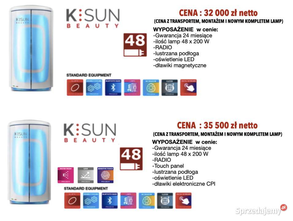 Solarium Kabina opalająca stojąca KSUN Tecnosole Płock