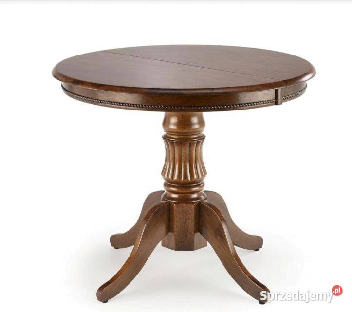 Stół Okrągły Rozkładany WILLIAM 90124 Ciemny wielkopolskie