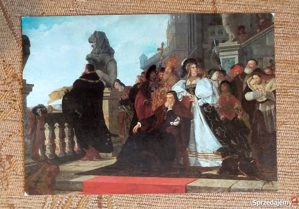 HENRYK RODAKOWSKI OBRAZ OLEJNY Z 1872 ROKU WOJNA Piszczac sprzedam